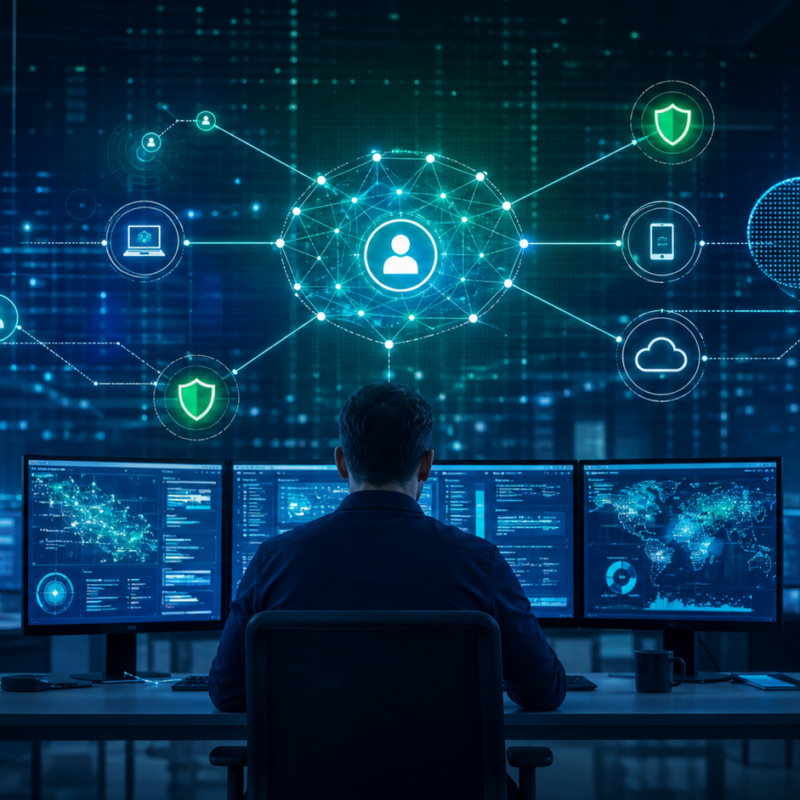 agentic AI cybersecurity zero trust security illustration
