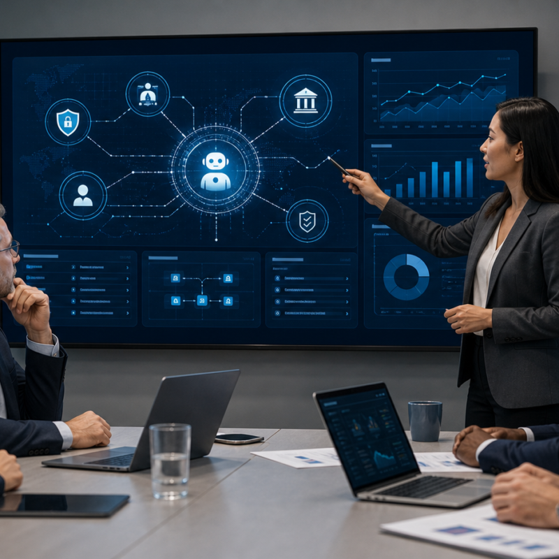 AI governance framework enterprise agents illustration
