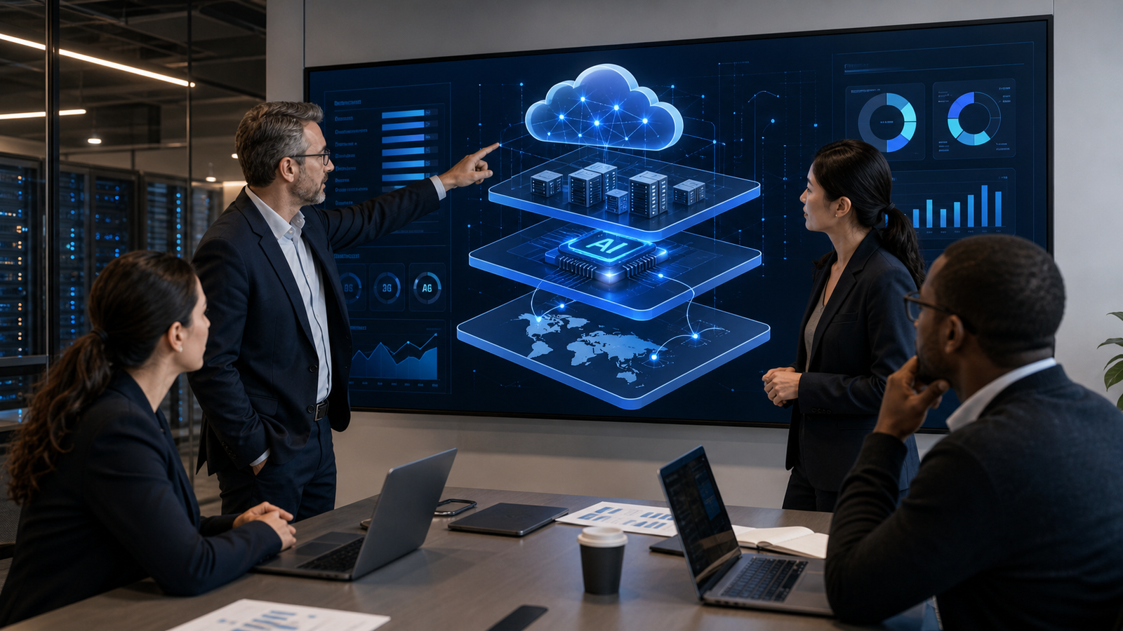 AI infrastructure enterprise technology illustration