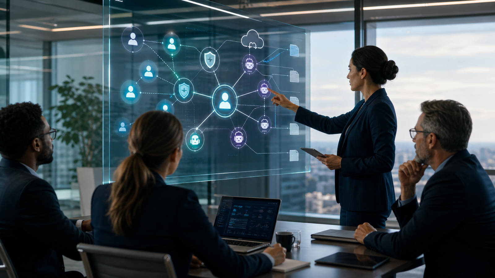 agentic AI cybersecurity enterprise technology illustration